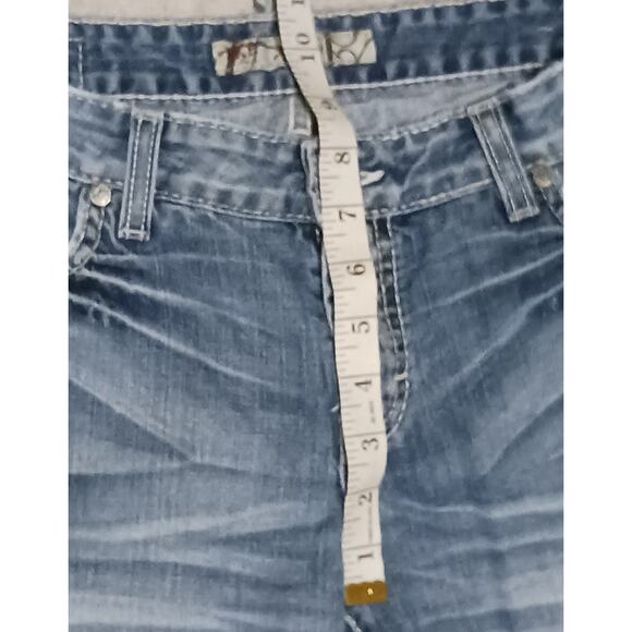 Bke Buckle Sabrina Womens Distressed Low-Rise Denim Capris Size 30 - Picture 4 of 9